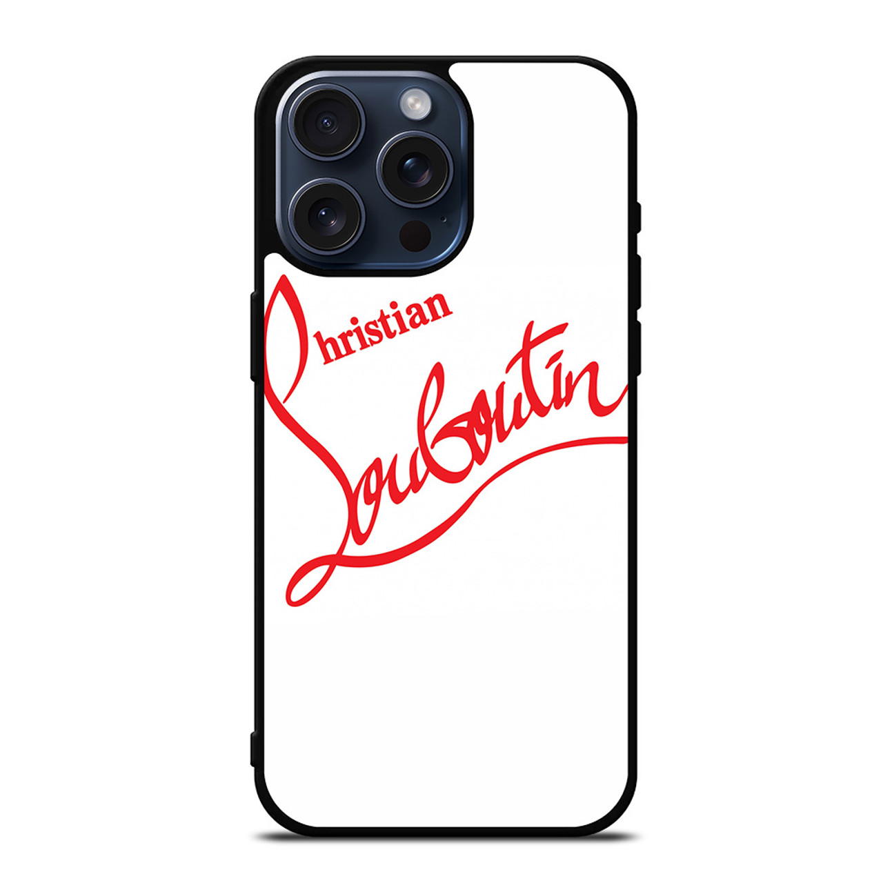 CHRISTIAN LOUBOUTIN WHITE iPhone 15 Pro Max Case Cover